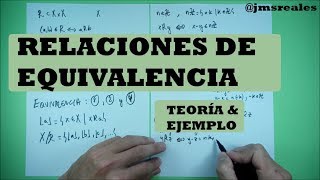 Relaciones de equivalencia definición y ejemplo [upl. by Dnumde]