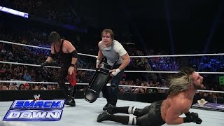 Dean Ambrose vs Seth Rollins amp Kane  2on1 Handicap Match SmackDown August 1 2014 [upl. by Alek]