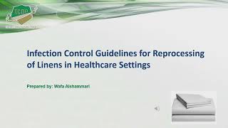 Reprocessing of Linens in Healthcare Settings ICOP [upl. by Hael]