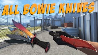 CSGO  Bowie Knife  All Bowie Knives Overview  Showcase [upl. by Herrmann]