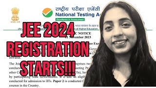 JEE 2024 Registration STARTS amp NEW syllabus RELEASED jee2024 jeemains jee [upl. by Aiciled]