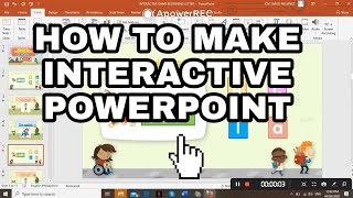 HOW TO MAKE AN INTERACTIVE POWERPOINT  EASY steps [upl. by Lashar]