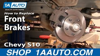 How to Replace Front Brakes 9403 Chevy S10 Pickup Part 2 [upl. by Etnuahc]