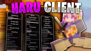 The BEST FREE Minecraft Hacked Client for Legit  Haru Client [upl. by Sidnac]