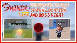 Roblox Shindo Life Ember Fate Spirit spawn location and boss fight [upl. by Ialokin]