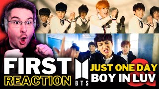 NEW KPOP FAN REACTS TO BTS BOY IN LUV amp JUST ONE DAY For The FIRST TIME  BTS REACTION [upl. by Vivica]