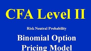 CFA L2 Risk Neutral Probability Binomial Option Pricing Model [upl. by Elorak]