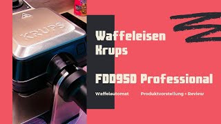 Waffeleisen KRUPS professional FDD9  belgische Waffeln backen Waffelautomat  Rezept [upl. by Handler867]