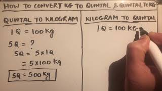 How to convert quintal to kilogram and kilogram to quintal  Convert kg to quintal and quintal to kg [upl. by Schaper]