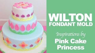 How to Use Wilton Silicone Mold Global to Decorate Cakes by Pink Cake Princess [upl. by Moffit]