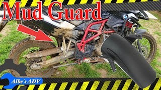 BMW F800GS rear mud guard install and testride [upl. by Anem]