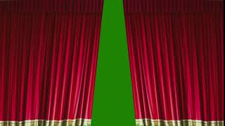 Red Curtains Drawn Closed  green screen bkgnd  AE [upl. by Ariait624]