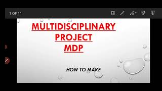 MDPMultidisciplinary projectkvs How to make class 3to 8step wise step [upl. by Ainocal626]