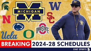 BREAKING Michigan Football Schedule For 202428 Released  Plus NEW Jim Harbaugh Contract Rumors [upl. by Lorrimor]