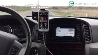 OBD2 iPhone Vgate iCar wifi 2015 w Jeep Grand Cherokee testujemy  recencja PL [upl. by Nishom402]