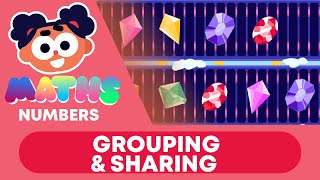 Grouping and Sharing  Numbers  Y1 Maths  FuseSchool Kids [upl. by Yrneh493]