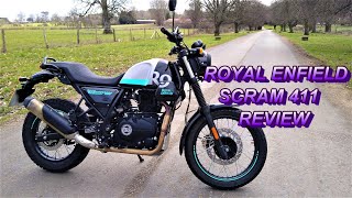 Royal Enfield Scram 411  Test der neuen ScramblerVersion der RE Himalayan [upl. by Welbie]