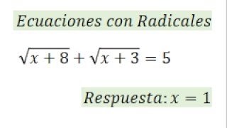 Ecuaciones radicales con 2 raices [upl. by Dric]