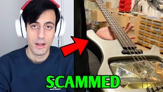 YouTuber selling DIAMOND Button got SCAMMED  Davie504 Diamond Bass Guitar  shorts [upl. by Enamrahc]