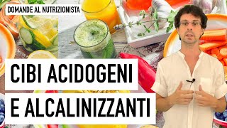 Cibi acidogeni e alcalinizzanti [upl. by Rosena]