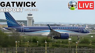 LIVE Gatwick Airport  CloseUp Runway Views  25524 ✈️ live airportlive planespotting [upl. by Naltiak]