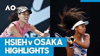 SuWei Hsieh vs Naomi Osaka Match Highlights QF  Australian Open 2021 [upl. by Sheeb]