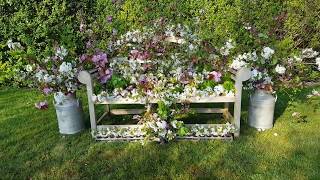 Blossom Lutyens Bench amp Vintage Milk Churn Floral Design [upl. by Harp299]