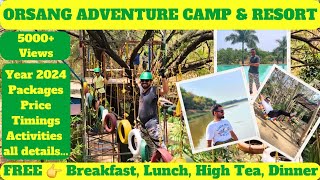 Orsang Camp  Resort amp Adventure Park  Vlog Prices Booking Packages Reviews Zipline Vadodara [upl. by Aihsat]