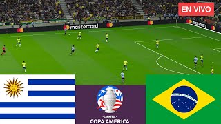 🔴Uruguay vs Brasil EN VIVO⚽ Copa América 2024 Partido EN VIVO  Videojuegos simulación [upl. by Bolt731]