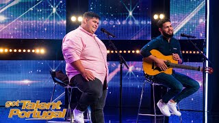 Emanuel e Antonio uma audição com muita emoção  Got Talent Portugal 2021 [upl. by Euqinomad]