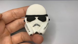 Simple 5 steps in making Stormtrooper using super light air dry clay SLADC fridge magnet [upl. by Ettelrats235]