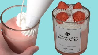 How to Pipe Candle Wax Whipped Soy Wax  Candle Frosting [upl. by Kalbli]