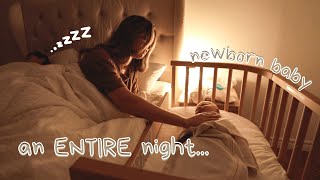 spend a REAL night with a newborn baby breastfed  our newborn night time routine [upl. by Norvall]