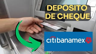 Cómo depositar un cheque en cajero Banamex [upl. by Breger]