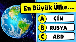 Coğrafya Bilgin Ne Kadar İyi 🌍🧠🤔 Genel Kültür Bilgi Yarışması [upl. by Velick]