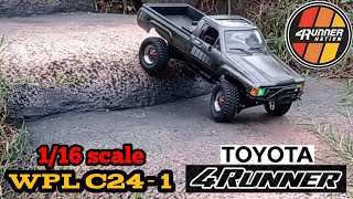 WPL C24 Scale Rock Crawling Custom Body TOYOTA 4Runner 1987 [upl. by Selena540]