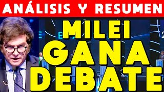 MILEI GANA DEBATE ANÁLISIS Y RESUMEN DEL DEBATE CANDIDATOS PRESIDENTE VS MASSA Y BULLRICH [upl. by Polk]