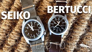 Head to Head Seiko SNK809 vs Bertucci A2S DX3 Field Watch Review [upl. by Doran]