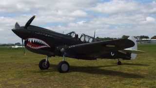 Curtiss P40 Kittyhawk Startup amp Takeoff NZ [upl. by Aerdnak832]