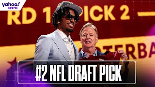 REACTION to Washington COMMANDERS selecting JAYDEN DANIELS w No 2 pick in NFL Draft  Yahoo Sports [upl. by Liagaba]