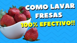 LAVAR FRESAS Con VINAGRE y con BICARBONATO Superfacil y efectivo 100 👍✔ [upl. by Las]