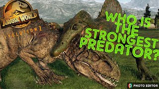 Which Carnivore is the Strongest  Jurassic World Evolution 2 [upl. by Madigan]