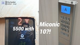 Schindler 5500 with Miconic 10 Elevators  City Garden Ashdod IL [upl. by Whitver]