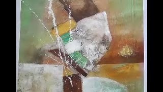 Acrylmalerei abstrakt  Speed Demo mit Untertitel [upl. by Fernande]