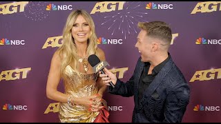 Heidi Klum At Americas Got Talent with Dean McCarthy [upl. by Naquin]