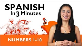 Learn Spanish in Three Minutes  Numbers 110 [upl. by Atrebla654]