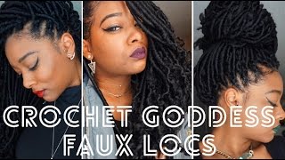 How To Make Easy Crochet Goddess Faux Locs w Up Do Braid Pattern [upl. by Rise]