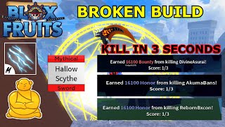 Hallow Scythe Bounty Hunting with Buddha Electric Claw OP Blox Fruits [upl. by Akoek610]