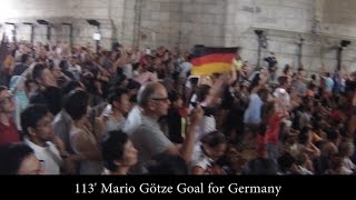 Fans mixed reactions to Germany Argentina 10 Gonzalo Higuain Goal disallowed amp Mario Götze Goal [upl. by Fulcher328]