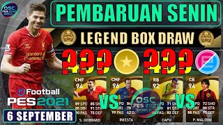 PEMBARUAN SENIN 6 SEPTEMBER EFOOTBALL PES 2021 MOBILE LEGEND BOX DRAW UPDATE EFOOTBALL 2022 [upl. by Vinn]